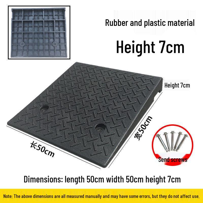 Rubber and Plastic Sloped Threshold Ramp Pad