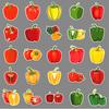 50 Colorful Pepper Graffiti Stickers Personalized Cartoon Vegetable Bell Pepper Gum Decorative Water Cup Mobile Phone Case Stickers