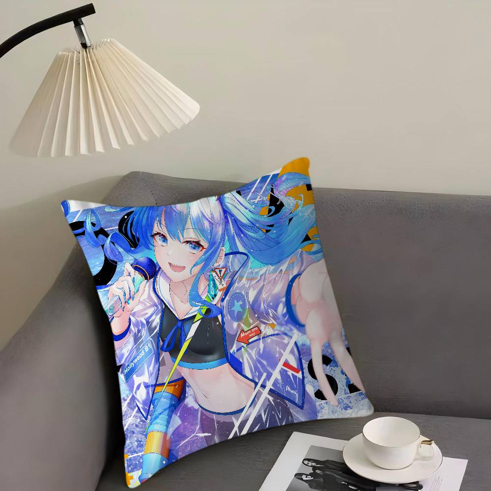 H-Hoshimachi S-Suisei Cartoon Animation Pillow Cover Sofa Cushion Cover Home Room Decoration Children Gift
