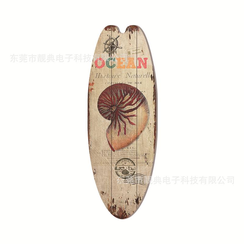 Summer Beach Ocean Themed Casual Decor Surfboard Wooden Bar Home Walls Vintage Decorated Wooden Boards