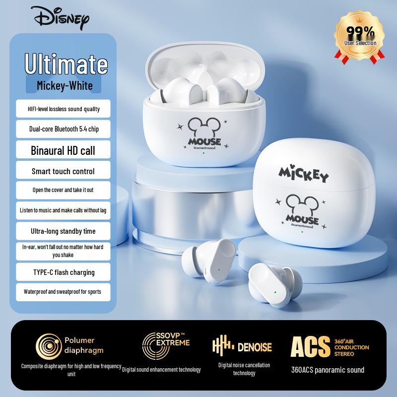

Disney Stitch Wireless Bluetooth Earphones: Mini Cute Design, Semi-In-Ear Fit, Ultra-Long Battery Life