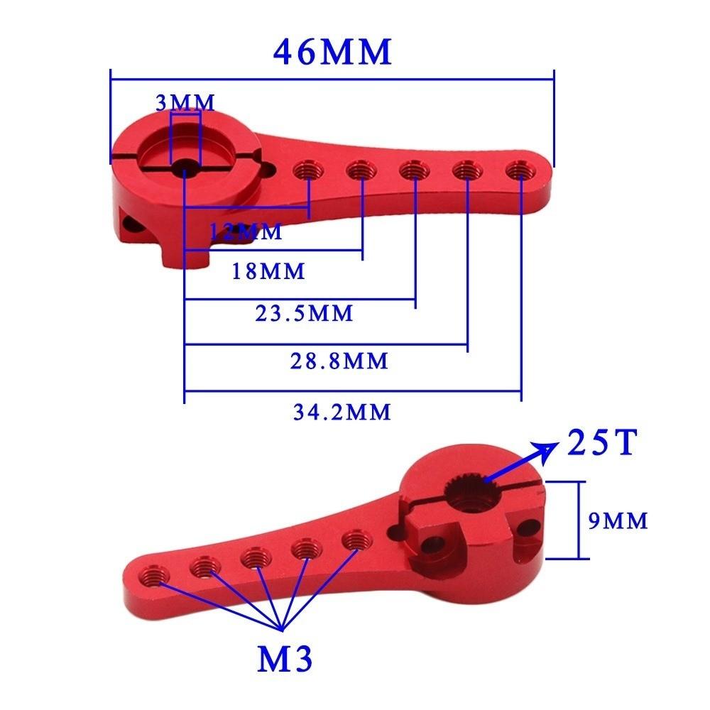 25T Metal Servo Horn Aluminum  Alloy Servo Swing Arm New Steering Servo Arm  for RC Crawler