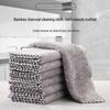 Thick Bamboo Charcoal Fiber Dish Cloth - Degreasing, Lint-Free, Absorbent, Non-Stick Oil, Thickened for Kitchen Cleaning
