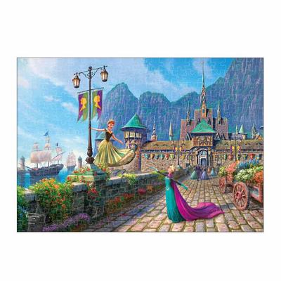 Tenyo [Made In Japan] 266-Piece Stained Art Gyutto Series Jigsaw Puzzle Disney Frozen Celebration In Arendelle (18.2x25.7cm) DSG-266-990 Thomas