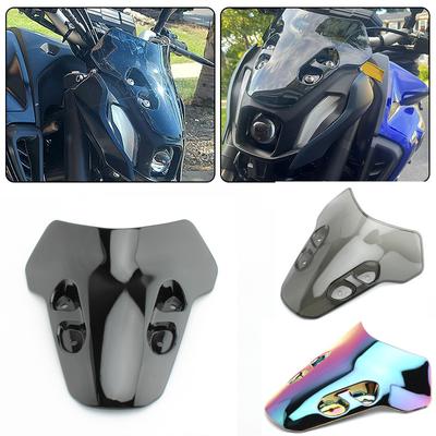 1pcs Motorcycle Windshield Black Wind Deflectors Fit for BMW MT-07 2021-2024