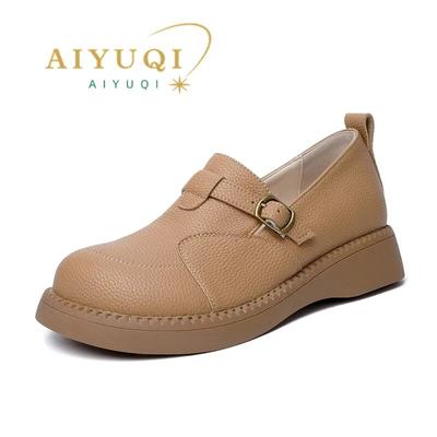 Bahar Ayakkabıları Kadın Düz Ayakkabılar Kadın Slip-on Wedge Günlük Loafer'lar Kadın