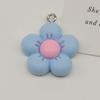 Vibrant Resin Sunflower 5-Petal Pendant Keychain – DIY Flower Jewelry Accessory