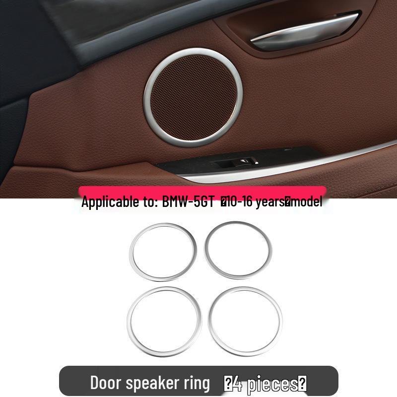 BMW 5 Series GT Interior Modification: Center Console Vent & Window Lift Handle Bright Strip Stickers for 528 535i.