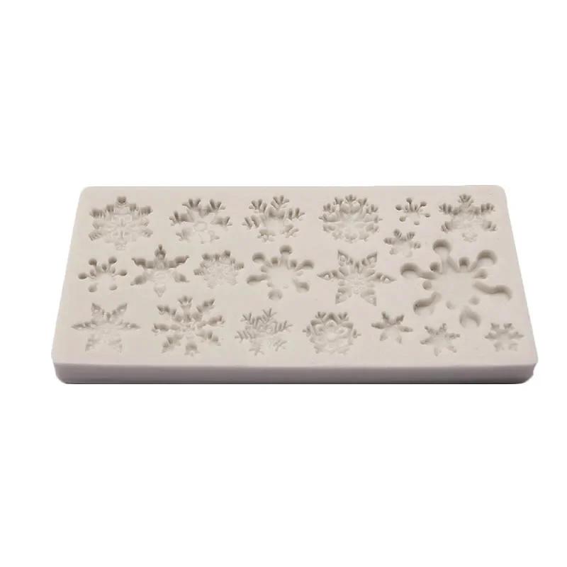 1PCS Snowflake Shape Cake Mold Silicone Snow Fondant Mold Sugar Craft Cake Tool Snow Fondant Christmas Winter Decor