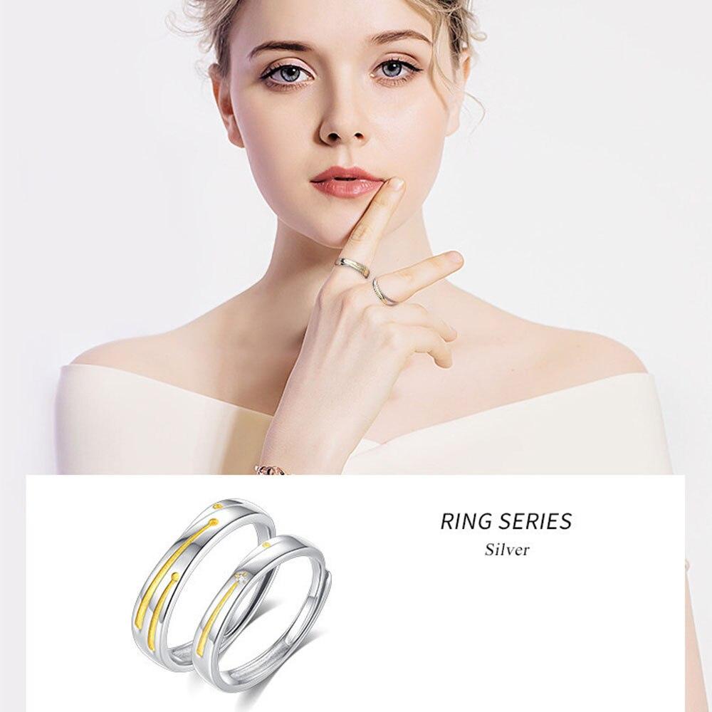 Couples Ring S925 Silver Opening A Pair Meteor Planetfall Rings For Lovers Fashion Diy Jewelry Anniversary Valentine Gift