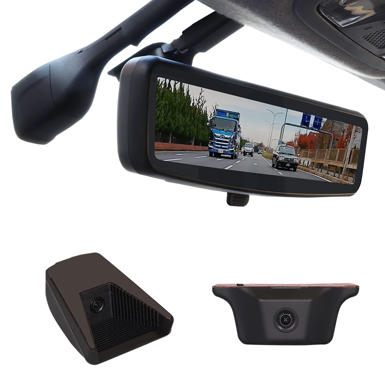 

MAXWIN Відеореєстратор Дзеркало Цифрове Дзеркало Заднього Виду Заміна для OEM Дзеркала 2 камери Одночасний запис спереду та ззаду 60 кадрів/с Внутрішня та чорний