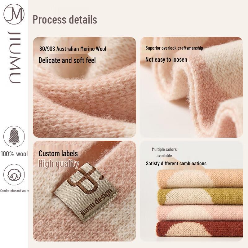 Women's JIUMU Sheep Wool Knit Scarf