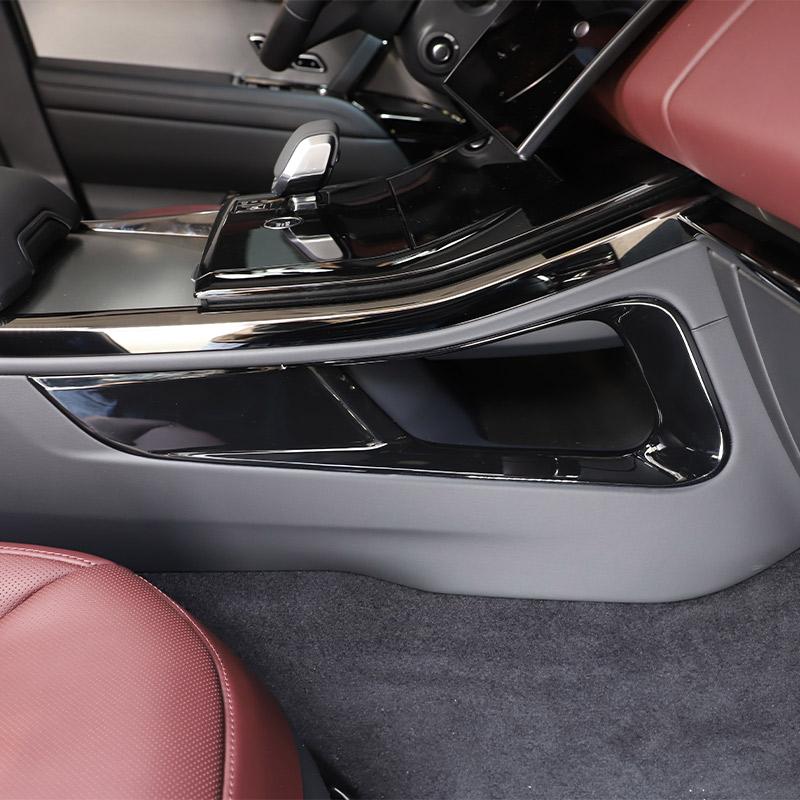 ABS carbon fiber For Range Rover Sport 2025 2025 Car Center Console Lower Storage Compartment Side Decorative Frame Accessories