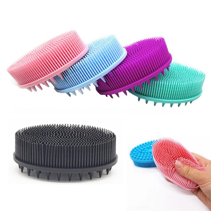1PCS Silicone Body Brush For Body Bast Silicone Body Scrubber Back Scrubber Baby Shower Sponge Dry Massage Bath Towel