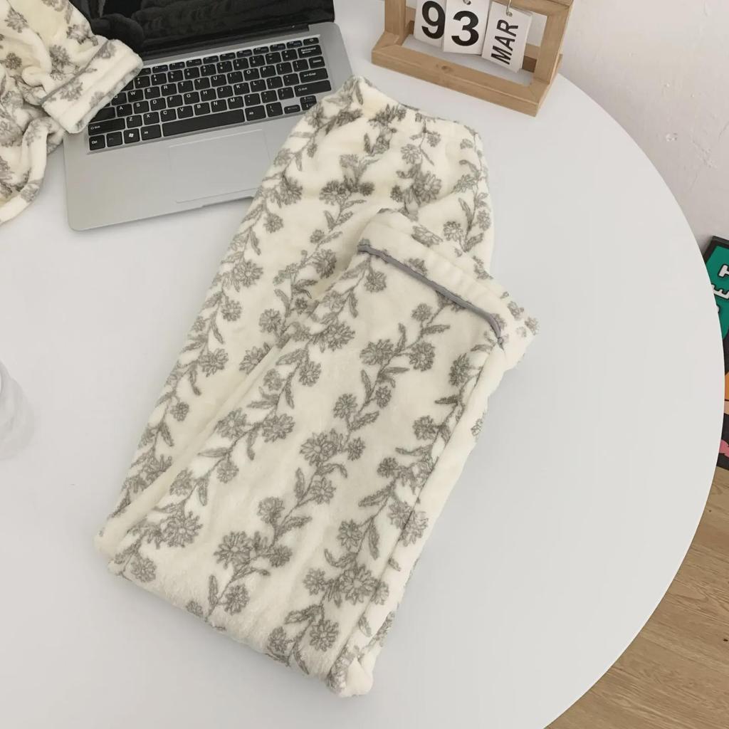 2023 Women's Japanese Bear Pajamas: Cozy Flannel & Coral Fleece for Autumn/Winter