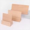 Natural Wooden Desk Calendar Holder 12-21 CM Game Cards Stand  For Office Home Desktop
