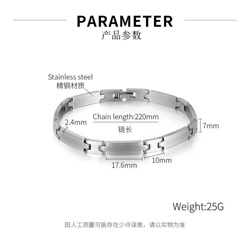 Personalized Bracelet Men s Stainless Steel Niche Simple Design Fashionable Versatile Titanium Wholesale
