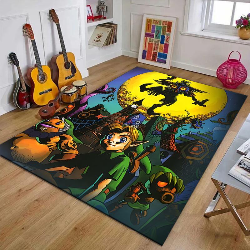 Game Zelda Printed Area Rug Carpet for Bedroom Living Room Home Decor Rugs Mat Non Slip Mat Rug for Bedside