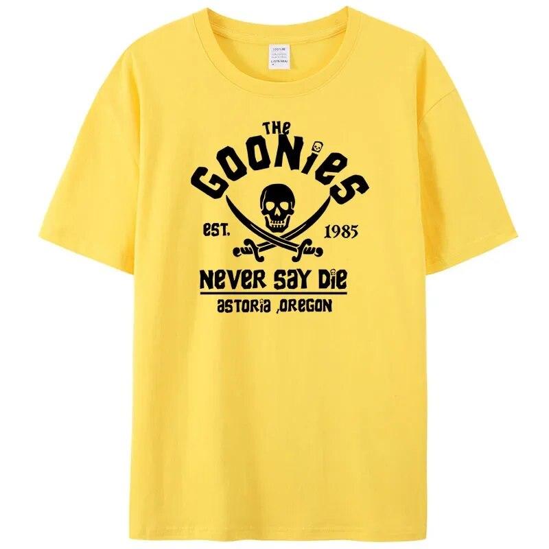Fun Hip-hop T-shirt for Men and Women, Oregon Pirate Flag Never Say Die Casual T-shirt, Cotton Breathable Popular Short Sleeved Top