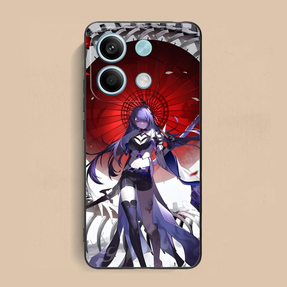 HSR Acheron Matte TPU Mobile Phone Case for Xiaomi Redmi Note 14 13 12 11 S Pro Plus 4G 5G Colorful Printing Cover