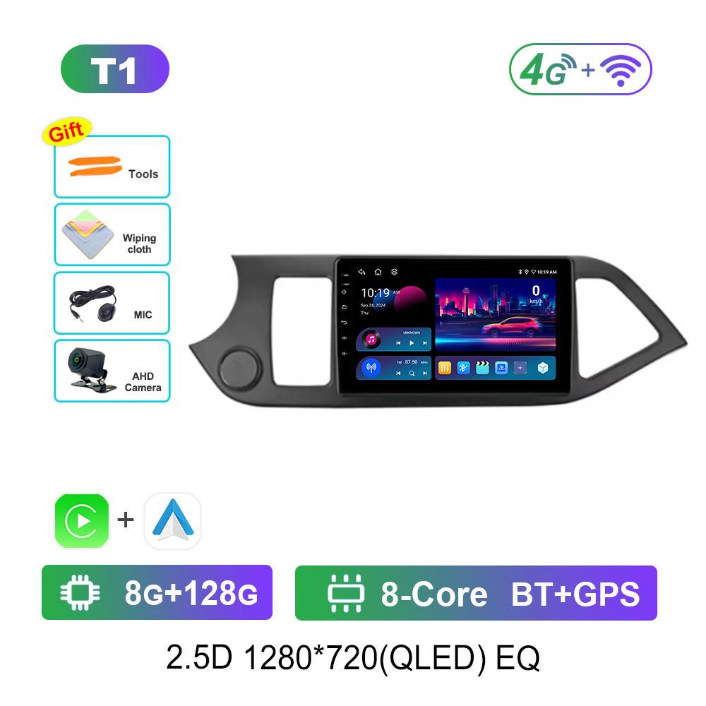 Car Video Multimedia player DSP Stereo for KIA PICANTO Morning 2011 - 2017 Android System GPS Navi WiFi IPS Screen 4G Bluetooth