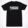 Sleeping With Sirens Text Logo T-Shirt Black White Post-Hardcore Band Tee