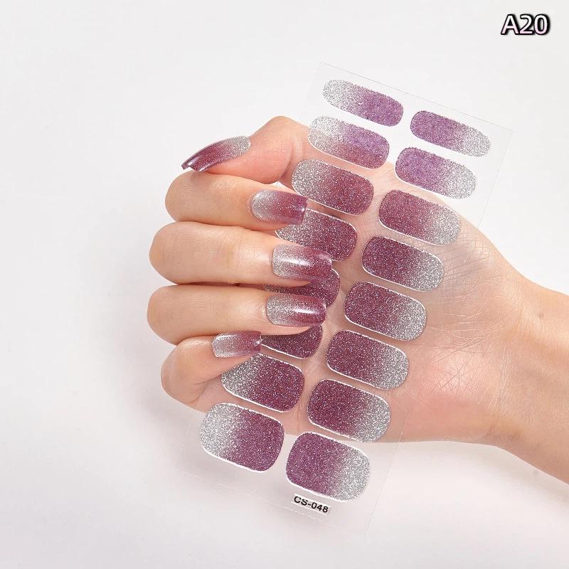 16 Piezas/Hoja Uñas Color Sólido Simple Ultradelgadas Impermeables Pegatinas para Uñas Firmes No Fáciles de Caer Larga Duración Extensión Arte de Uñas