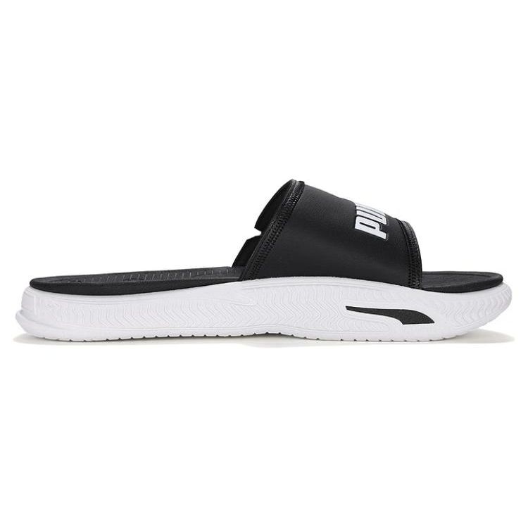 Puma Softride Non-Slip Durable Slippers Unisex Slippers Black White 395432-01