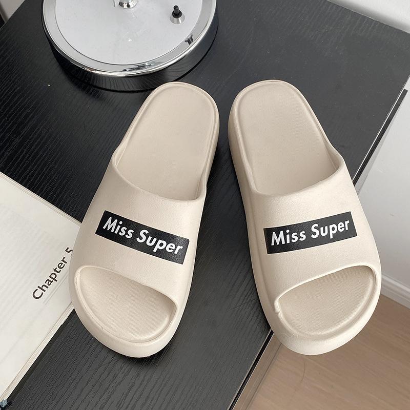 Fashion 7.5cm Fashion Summer Eva Slippers Summer Women Thick Soles Non-slip Home Indoor Outdoor Couple Slippers Bath Flip Flops