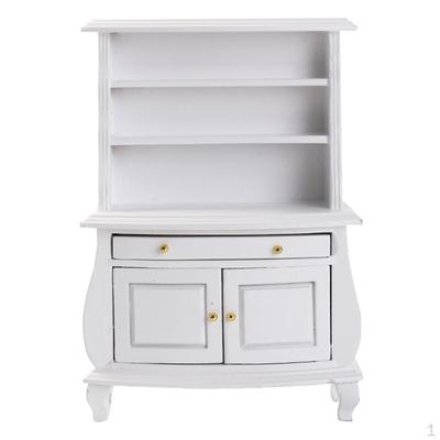 1/12 Dollhouse Miniature Furniture Multifunctional Wooden Bookshelf Bookcase Cabinet Cupboard