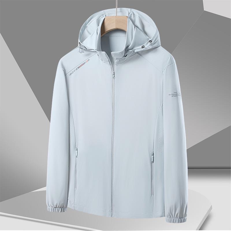 

Унисекс Летняя Куртка с Капюшоном для Путешествий с Защитой от УФ-лучей 3XL