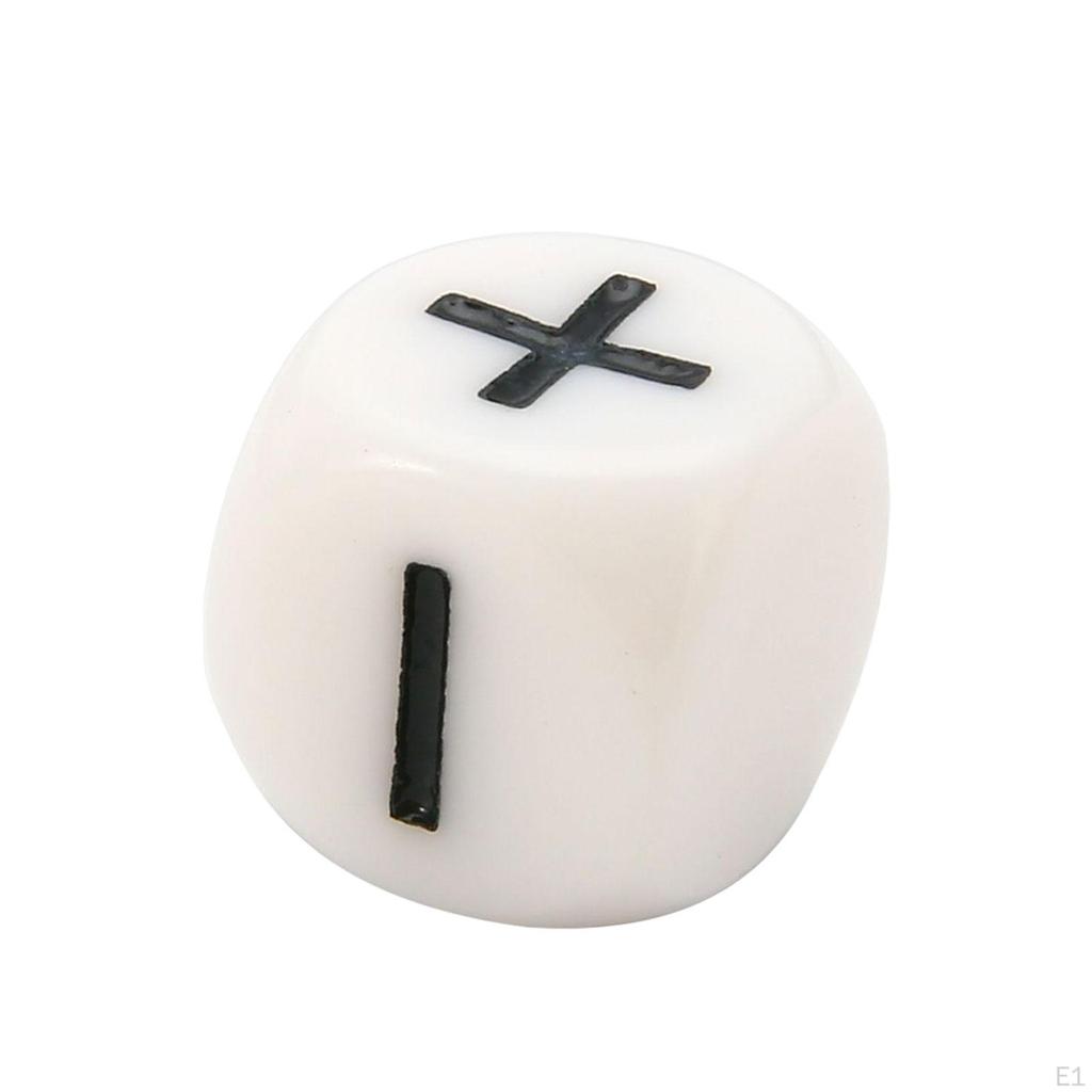 10 Pieces Symbol Dice Add Subtract Mathematical Accs Durable Square Math Counting Teaching