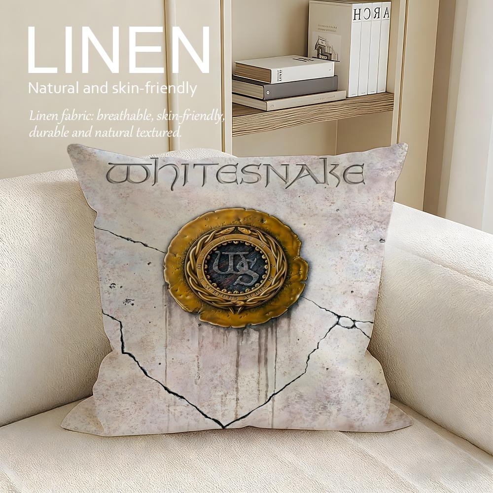 Music Whitesnake Cushion Cover Pillowcase Set Pcs X X Breathable Washable Sofa Cushion Cover
