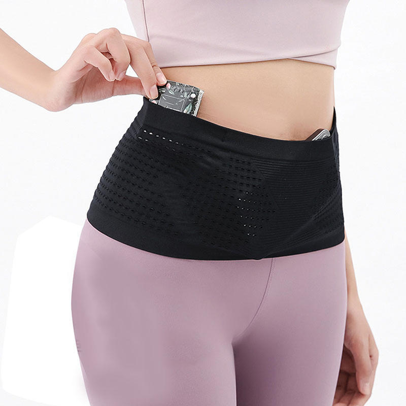 Multifunctional Knit Breathable Concealed Waist Bag Adjustable Running Belt Running Waist Pack with Large Capacity Running Waist Packs