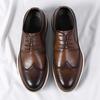 High End British Style Office Business Dress Shoes Men's Casual Leather Thick Soled Simple Walking Shoes Fashion Oxford Shoes