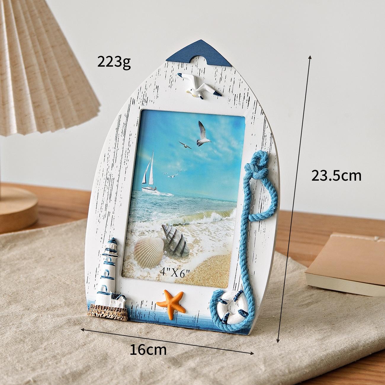Mediterranean Style Seagull Picture Frame Handicrafts Desktop Decorations Bookshelf Photos Children s Room Home Decoration Gifts
