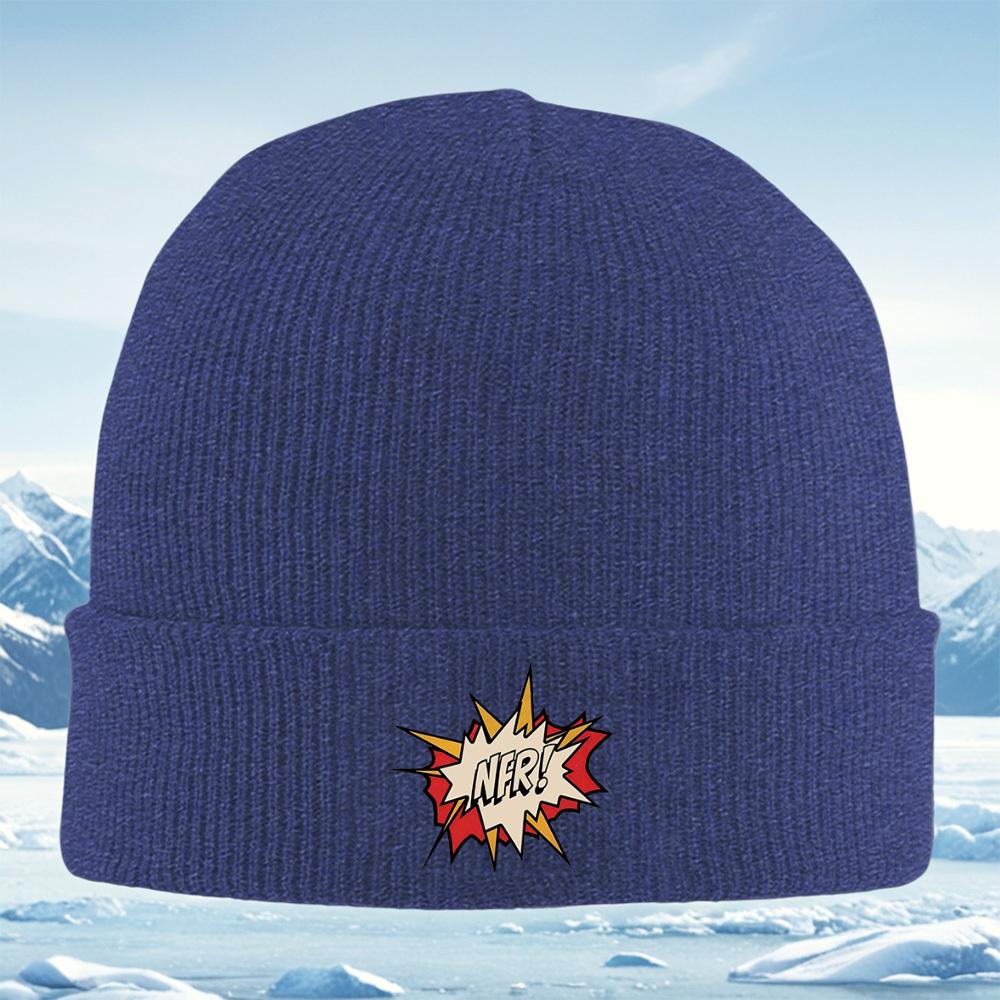 Comic book style burst effect text Men Women Unisex Knitted Hat Beanie Pullover Cap Winter Thermal Warm Christmas Outdoor Cyclin