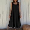 Women's Fashionable Casual Loose Cotton Linen Camisole Dress