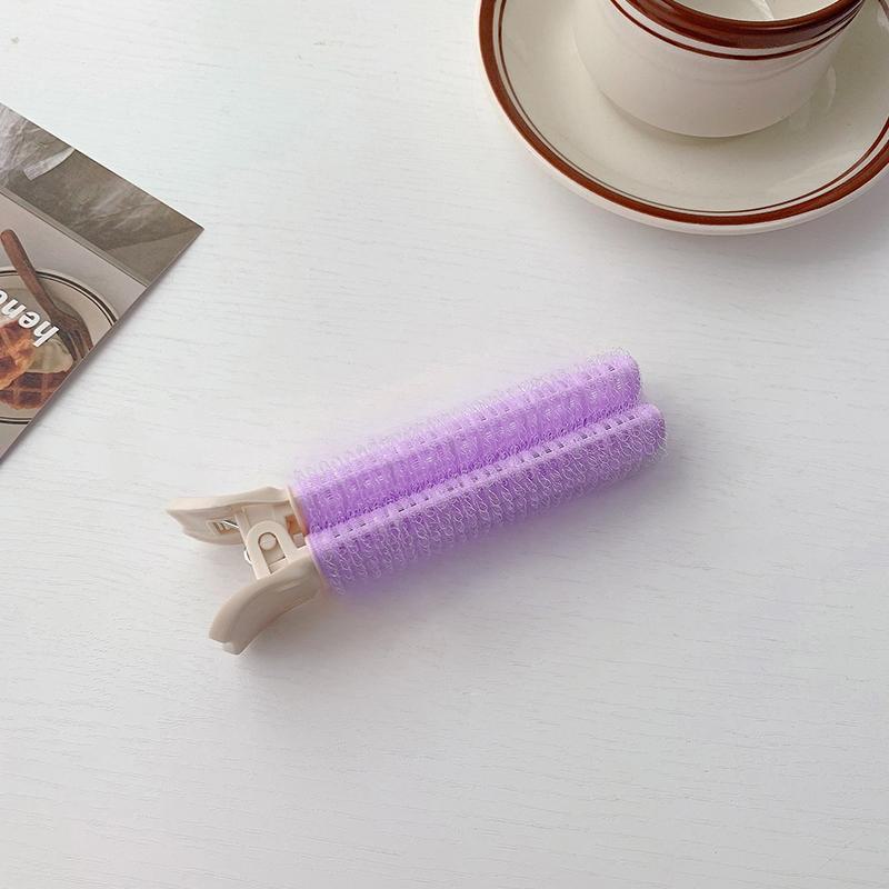 

Заколка-труба для волос с бесшовным дизайном, прикорневой черепной частью, фиксированной челкой и зажимом на лбу 1 piece фиолетовый