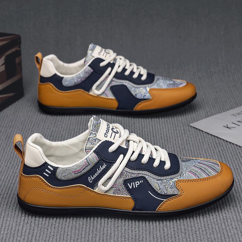 Fashion Men's Sneakers Summer New Outdoor Recreational Driving Shoes Lace-up Classic Mesh Shoes Men's Breathable Low-top Board Shoes