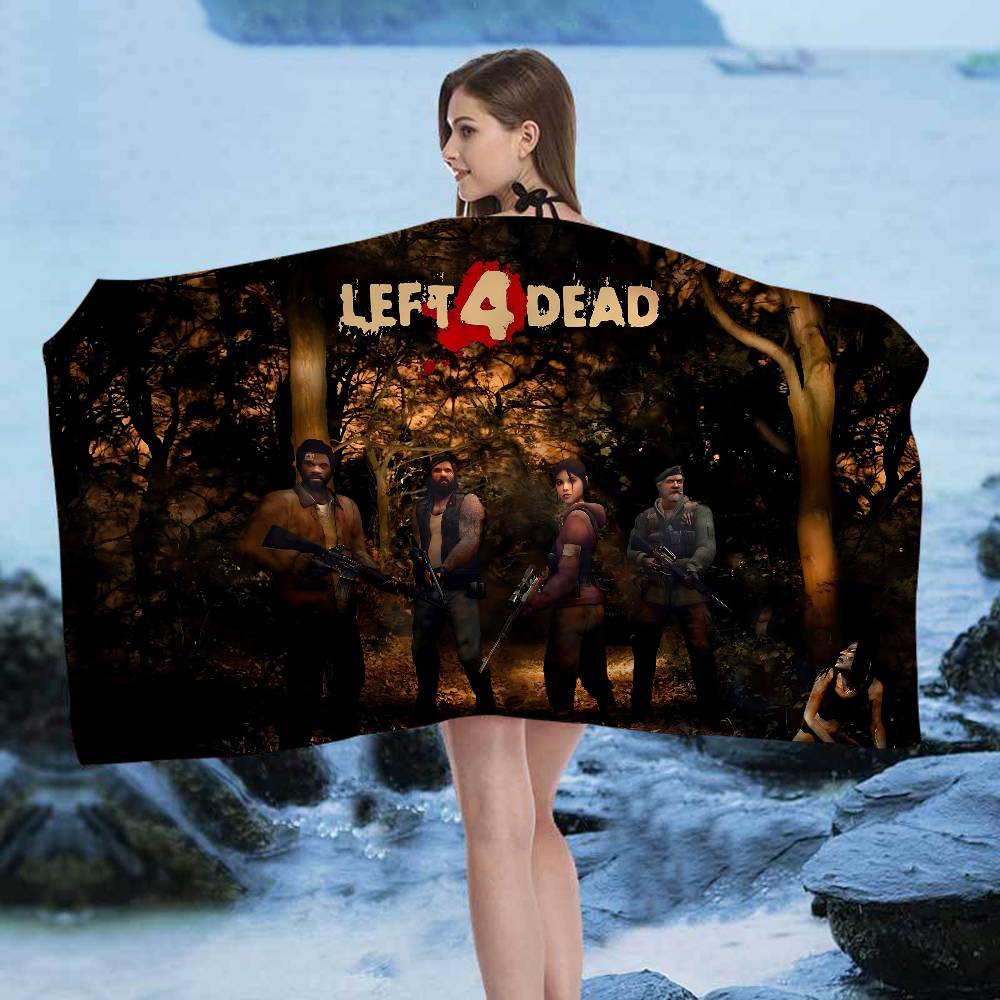 Hot Action Game Left 4 Dead Big Microfiber Beach Towels Quick Dry Towel Sand Beach Towels Pool Towel for Travel Swim Pool Yoga