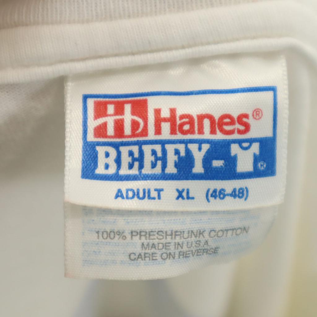 Hanes 90s Made in USA Old Short sleeve BEEFY-T T-shirt XL Single stitch Men's Used