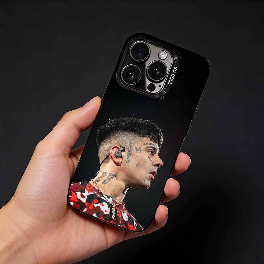 Fashion Rapper D-Duki Phone Case For iPhone17, 16,15,14,13,12 Pro Max Black Candy Matte Shockproof Cover iPhone17