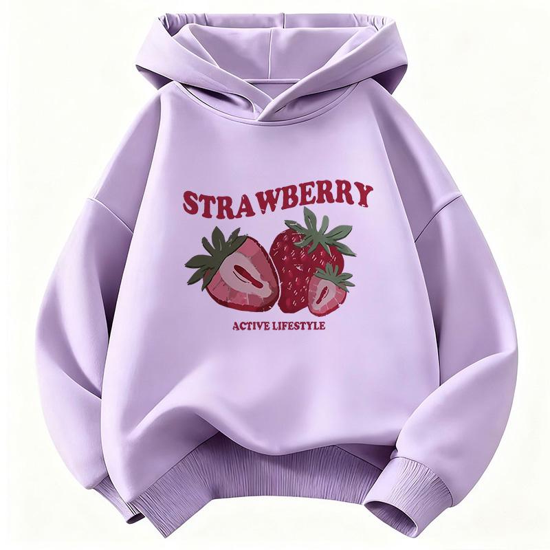 Sudadera con capucha divertida de fresa Y2k años 90 Niños Sudadera con capucha infantil para niños y niñas Otoño Primavera Sudaderas con capucha casuales