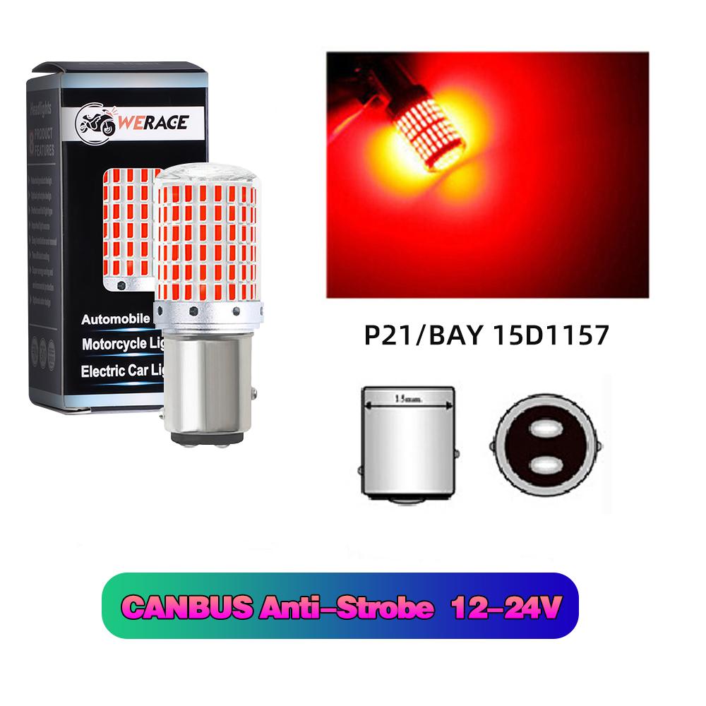 1pc Car Turn Signal Light LED CanBus No Error 144smd LED Brake Lamps 1156 PY21W BAU 15S BA 15S 1157 P21/BAY15D T20 7440/W21W