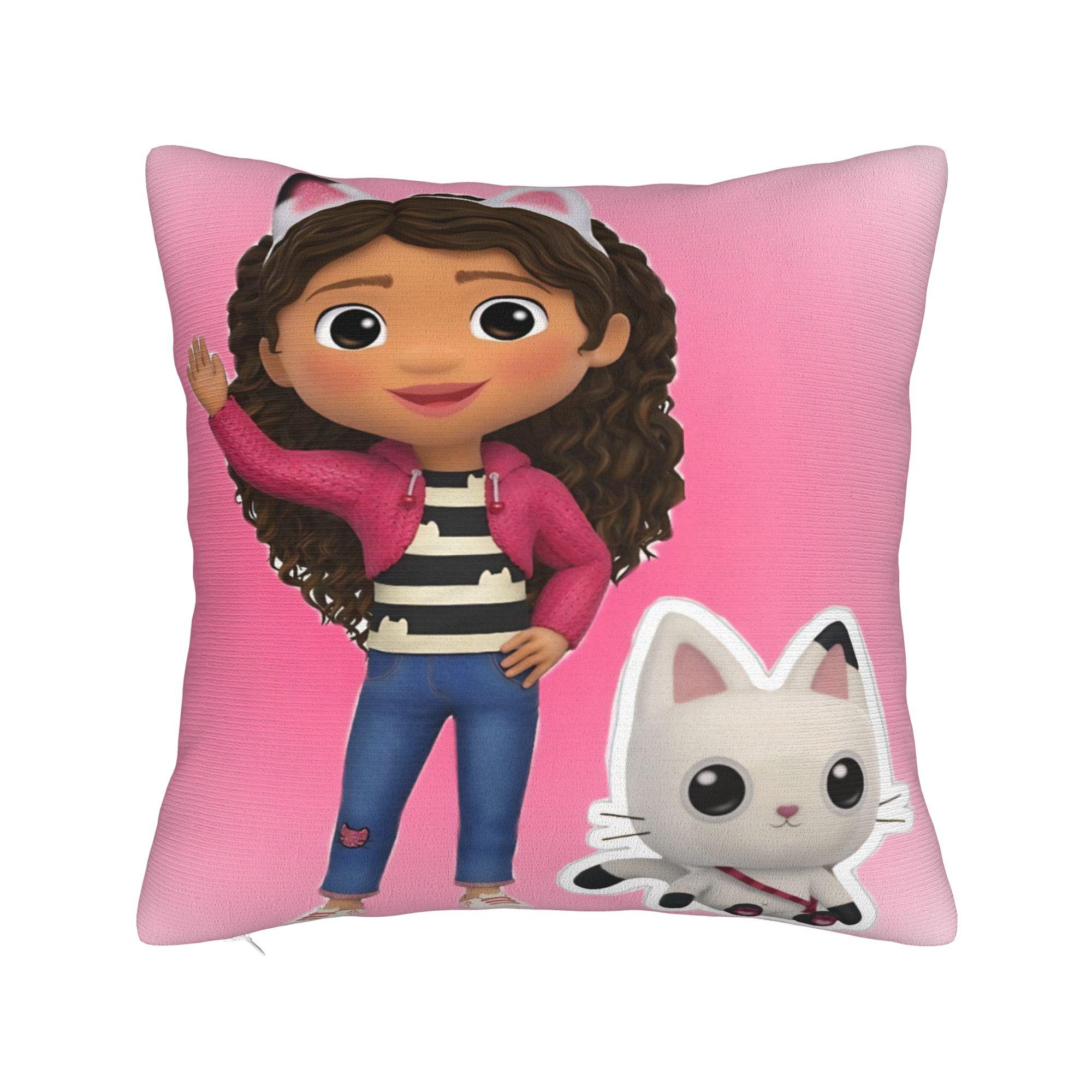 Decorative Pillow Covers G-Gabbys Girl Dollhouse Merch Chair  Pillow Case Cover Zippered Multi Size 12x12Inch