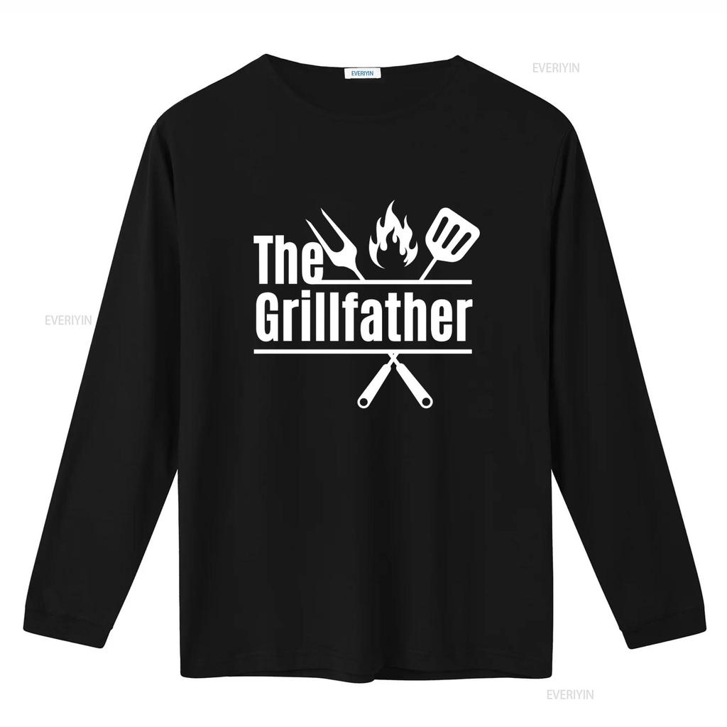 The Grillfather Mens T Shirt Perfect Fathers Day for Grill Masters BBQ Lovers Dads vintage Washed designer clothes Casual