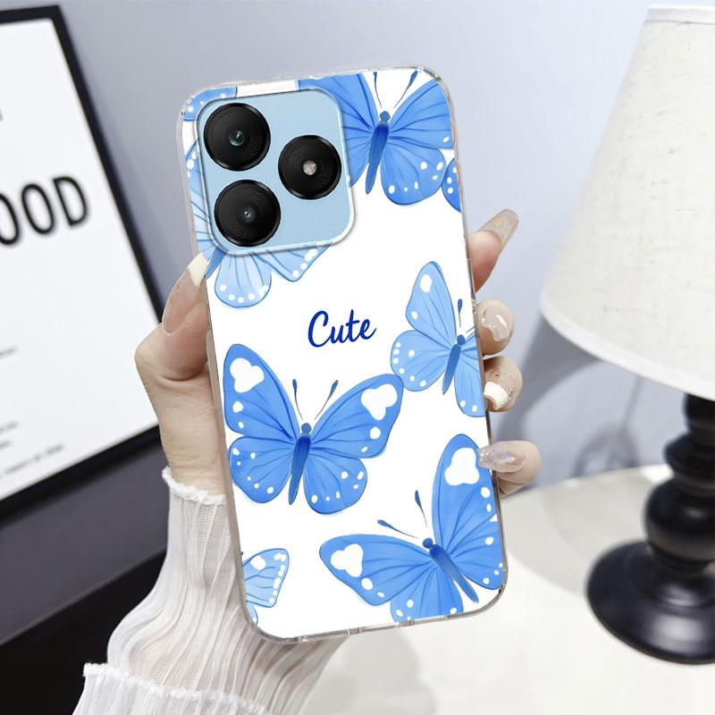 Cartoon Für Wiko T10 T20 T60 Hülle Schutzhülle Für Wiko T10 Marmor Klar Weiches Silikon Handyhülle Floral Niedliche Katze Bumper