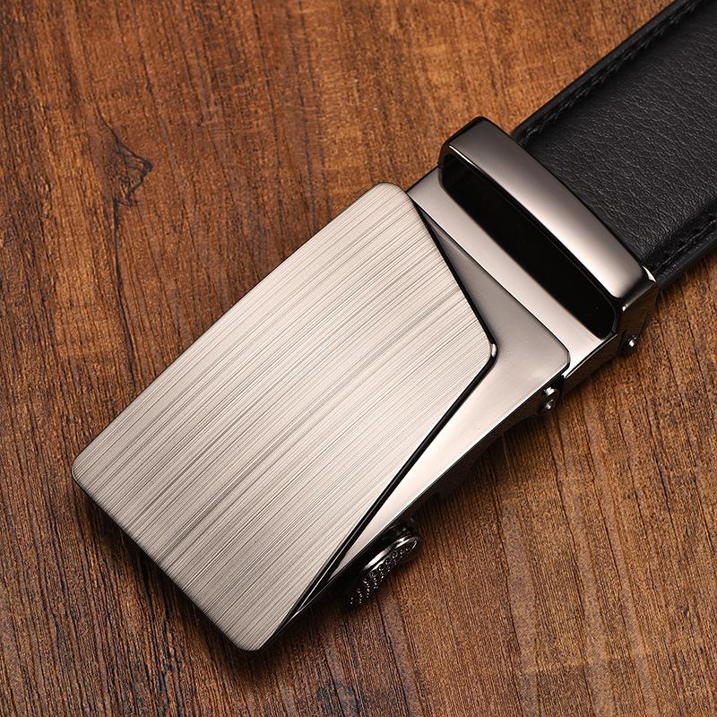 Men'S Automatic Buckle Belt True Two-Layer Cowhide Automatic Buckle High-End Men'S Pants Belt Business Source