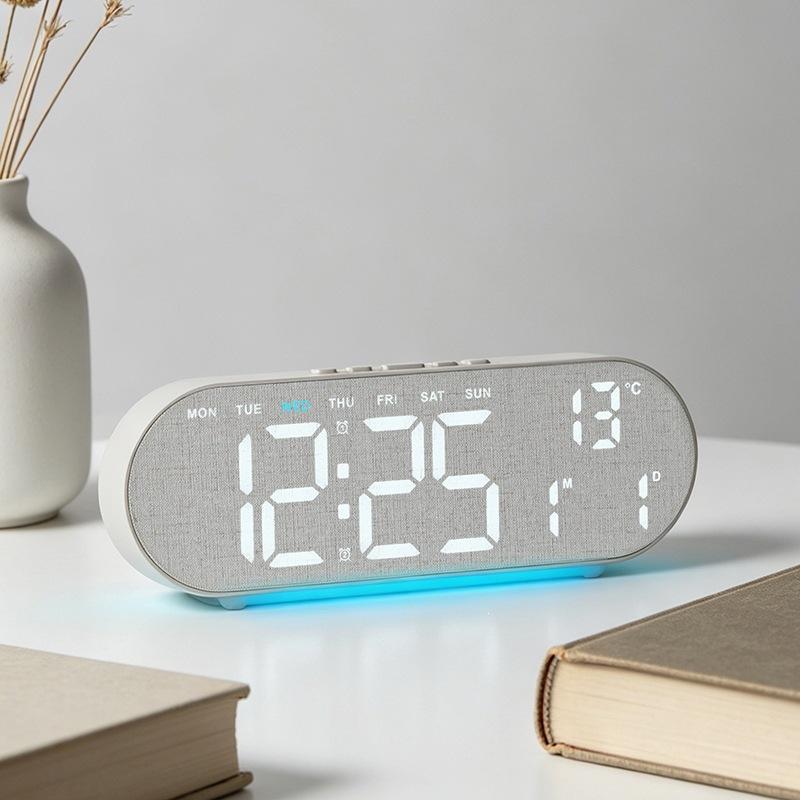 Electronic Clock Hotel Desk Clock LED Ambient Light Alarm Clock Desk Clock GH8011 Plastic Decoration Ambient Alarm Clock